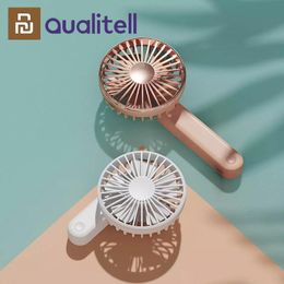 Fans Youpin Qualitell Portable Fan Mini Hand Folding Hand Held Fan Rechargable Battery USB Travel Rechargeable Handheld Cooling Fans