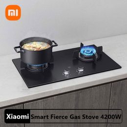 Ranges Xiaomi Mijia Smart Fierce Gas Stove 4200W Double Stove Embedded Gas Stove Household Natural Gas Liquefied Gas Stove Gas Cooktop