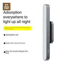 Accessories Youpin Baseus Magnetic Table Lamp Delay Off Dormitory Cabinet Light LED Desk Lamps for Study USB Rechargeable Room Night Light