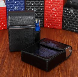 Smoking Pipes New Metal Cigarette Box Leather Outsourcing