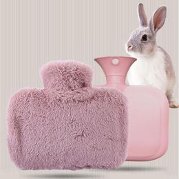 Heaters Water Injection Portable Warmer Hot Water Bottle Pocket Feet Hot Water Bags 1500ML Faux Rabbit Fur Heat Water Bag Warm Hand Bag