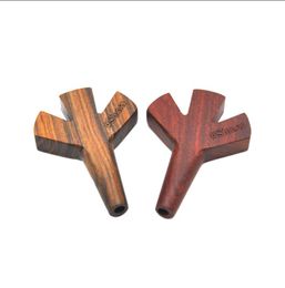 Smoking Pipes Wood pipe Solid wood straight three hole pipe