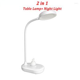 Table Lamps Original Rechargeable Desk Lamp Dual Light Source 2 In 1 USB Charging 50h Range Movable LED Reading 1200mAh Battery