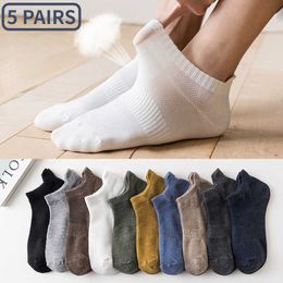 Socks Wholesale Compression Cotton 5 Pair For Man Men No Show Ankle Low Cut Summer Short Thin White Black Nonslip Spring Sport Woman Shoe Slippers