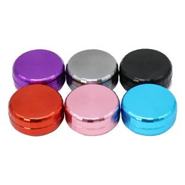 Mini Smoking Colourful Aluminium Alloy Dry Herb Tobacco Spice Miller Pill Seal Stash Case Storage Box Portable Container Grinder Cigarette Pocket Holder DHL