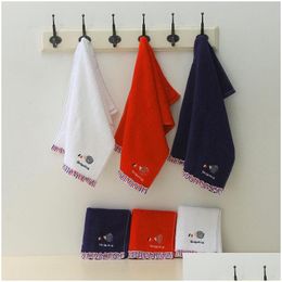 Towel 2021 Rec 100% Cotton Bath Towels Wear Resistant Lace Hydrophilic Soft Water Absorption El Drop Delivery Home Garden Textiles Dhmnq