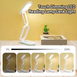 Table Lamps LED Bedside Lamp High Brightness Adjustable Touch Control Dimmable Rechargeable Folding Reading Light