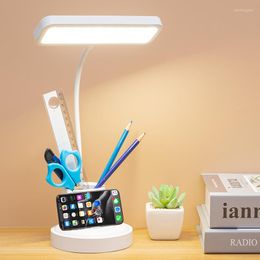 Table Lamps Desk Lamp Eye Protection Learning LED Rechargeable Plug In Child Vision Bedside Reading College Dormitor