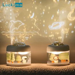 Appliances New Portable Air Humidifier with 3 Romantic Sky Projection Lamp Colourful Night Light 2000mAh BatteryUSB Rechargeable Mist Maker