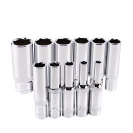 Screwdrivers 11 pcs 1/4 inch Drive Deep Socket Set CRV Hand Tools 6 Point Long Socket Hex Repair Tool