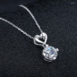 Pendant Necklaces Eternity Love Wedding Necklace For Women Luxury Single Cubic Zirconia Simple Elegant Female Accessories Classic Jewellery