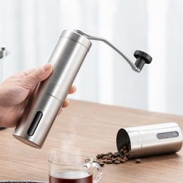 Manual Coffee Grinders Manual Ceramic Coffee Grinder Stainless Steel Adjustable Coffee Bean Mill Clean Kitchen Tools Portable Conical Coffee Grinder 230512