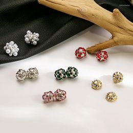 Backs Earrings Simple Design Crystal Ball Magnet Clip Trendy Cute Round Cuff Non Ear Hole Jewellery Party Gifts For Women Girls