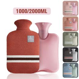 Heaters 1000/2000ml Hot Water Bottle With Cover Coldproof Warm Pouch Water Injection Portable Hand Warmer Hot Water Bag Warm Hands