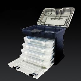 2pcs a lot 4- layer Fishing Tackle Box Lures Storage Tray Bait Case Tool Organizer Bulk Drawer3160
