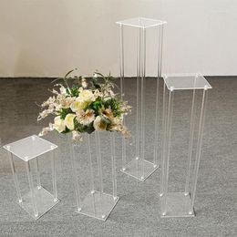 Party Decoration 12pcs)High Quality Transparent Clear Acrylic Flower Stand/ Wedding Table Centrepiece Yudao1494