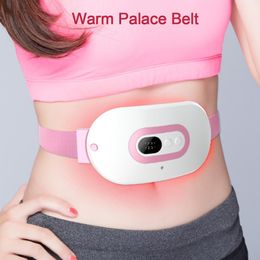 Massager 2021 New Warm Palace Belt Electric Heating Uterus Acupoints Vibrating Massage Relieve Menstrual Pain Massage The Waist Abdomen