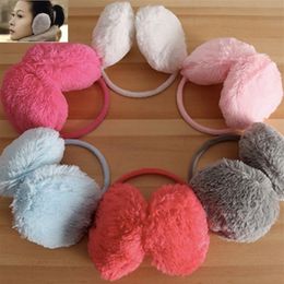 Whole-Fashion Elegant Women Ladies Colorful Plush Fluffy Warm Earmuffs Earlap Ear Winter mix color 262V