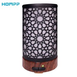 Appliances Essential Oil Diffuser Desk Wrought Iron Hollow Air Humidifier with Colour Gradient Night Lamp BPA Free Colour White 100ML Room