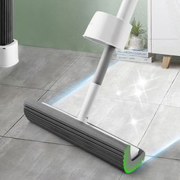 Mops Sponge Mop for Floor Cleaning Soft PU Mop Head Wet Dry Squeeze Roller Mop Easy Clean Heavy Dust and Pet Hair 230512