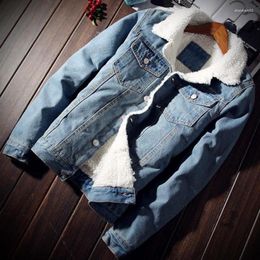 Men's Jackets Warm Casual 5XL Fleece 6XL Outwear Male Jean Denim Fashion Trendy Cowboy Winter Jacket Men Clothes Plus Mens Size CoatsMen's