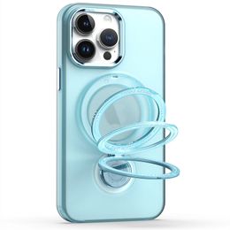 Magnet Magsafe TPU PC Phone Cases For iPhone 14 PRO MAX 11 12 13 PLUS Case 360 Kickstand mobile Cover