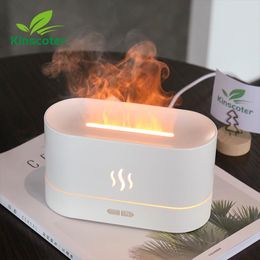 Appliances Kinscoter Flame Air Humidifier Fragrant Essential Oil Aroma Diffuser Aromatherapy Machine For Home Yoga