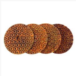 Polijstpads 4"6" Super Diamond Polishing Polimento Tool Copper Bond Wet Polishing Pad For Granite Marble Concrete Floor Grinding Discs 4Pcs