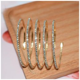 Bangle Bracelet Charm With 3/5 Rows Hypo-allergenic Ornaments Rhinestones For Valentine's Day Christmas Gift