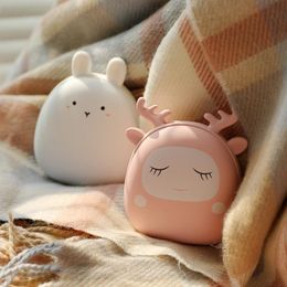 Heaters 4000mAh Portable Multifunctional USB Mini Electric Hand Warmer with Rechargeable Longlasting Cartoon Heating Gadget for Winter
