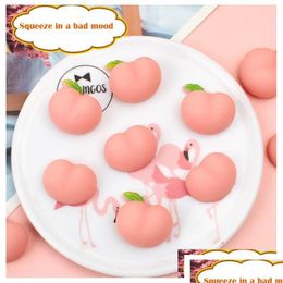 Decompression Toy Simation Peach Pinch Butt Squeeze Soft Glue Peaches Vent Toys Mobile Phone Accessories Ornaments Dhiuq