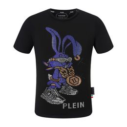 PLEIN BEAR T SHIRT Mens Designer Tshirts Brand Clothing Rhinestone PP Skulls Men T-SHIRT ROUND NECK SS SKULL Hip Hop Tshirt Top Tees 161272