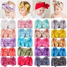 Hair Rubber Bands 20 Pieces 6 Inch Soft Elastic Nylon Headbands Bows bands for Baby Girl Toddlers Infants borns 230512