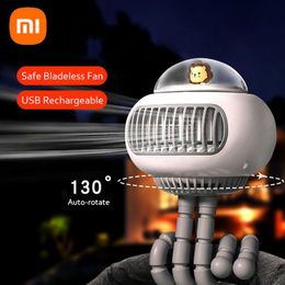 Appliances Xiaomi Mini Flexible Air Conditioner 3600mAh Chargeable Stroller Cooling Fan 130° Auto Rotation 4gear Wind Handheld Outdoors