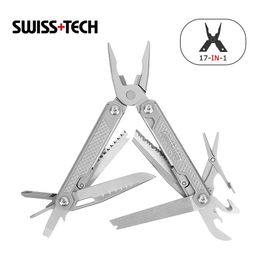 Tang SWISS TECH 17 in 1 Multi Plier Stainless Steel Folding Wire Stripper Multitool Pocket Outdoor Camping Survival Tool