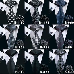 Mans Black Formal Ties Bussiness Neck Tie Set Fashion High Quality Silk Ties For Men Brand Tie Necktie261J