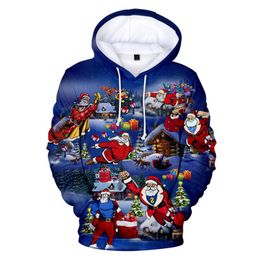 Men's Hoodies & Sweatshirts 2023 Christmas Hoodie 3D Tracksuit Long Sleeve Women Harajuku Streetwear Merry Clothes Plus Size