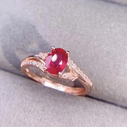 Cluster Rings Most Fashion Ruby Ring Natural And Real 925 Sterling Silver For Men Or Women