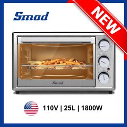 Appliances Smad Air frytkownica toster piekarnik 25L maszyna kuchenna elektryczny Mini kompaktowy rozmiar ze stali nierdzewnej 1800W piec i t
