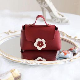 Gift Wrap 10 PCS Petal Wedding Candy Box Imitation Leather Creative Festive Exquisite Small Handbag