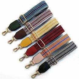 1PC Cotton Fabric Stripe Strap Chic Belt Replacement Adjustable Shoulder Bag Wide Strap Belt DIY Lady Handbag Handle220R