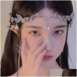 Hair Jewellery Fashionable Elf Crown The Eyebrows Heart Ethnic Style Forehead Oriental Gentle And Elegant Band Drop De Dhgarden Dhilp