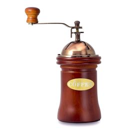 Manual Coffee Grinders Manual Coffee Grinder Wood Vintage Hand Crank Coffee Mill with Adjustable Gear Setting Ceramic Burr 230512