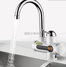 Heaters Instant Electric Water Heater Kitchen Basin Faucet Tankless Waterproof Hot And Cold Bathroom Mixer Water Taps Single Handle 220V