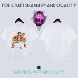original Top Craftsmanship rhude Mens T Shirts summer Fashion designer tshirts Street Casual Short Sleeve Beach Style RHUDE tees Cotton printing Rhude shirt 1-1 ey