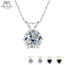 AnuJewel 1ct 3ct 5ct D Colour Moissanite Diamond Top Quality 18K Gold Plated Pendant Necklace Fine Jewellery Gifts Wholesale