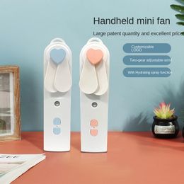 Fans Handheld MultiFunction Mini Humidifier Spray Fan Nano Portable USB Hanging Neck Replenishment Instrument Fan