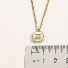 Gold Plated Famous Designer Necklace for Elegant Women Brand C-letter Choker Chain Necklaces Jewellery Accessory High Quality Never Fade 20style