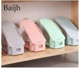 Storage Baijh 10Pcs Double Shelf Space Savers White Shoe Rack Cabinets Shoe Storage Organiser Plastic Adjustable Shoes Warderobe Bedroom