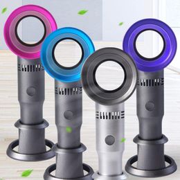 Fans Mini Portable Handheld Bladeless Fan USB Rechargeable Leafless Cooling Fan Cooler with 3 Speed Level